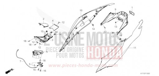 BODY COVER WW125AM de 2021